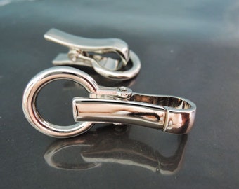 Finding - 1 pc Silver Very Large Solid Lobster Claw Large Clasp Closure Toggle Buckle 49mm Length