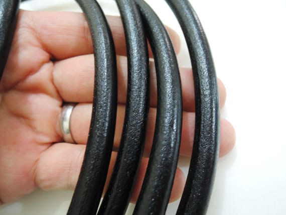 Cordino in pelle, lungo 5 m, rotondo 2,0 mm, turchese