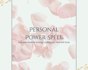 Printable Personal Power Spell – Ritual for Energy, Confidence & Self-Trust