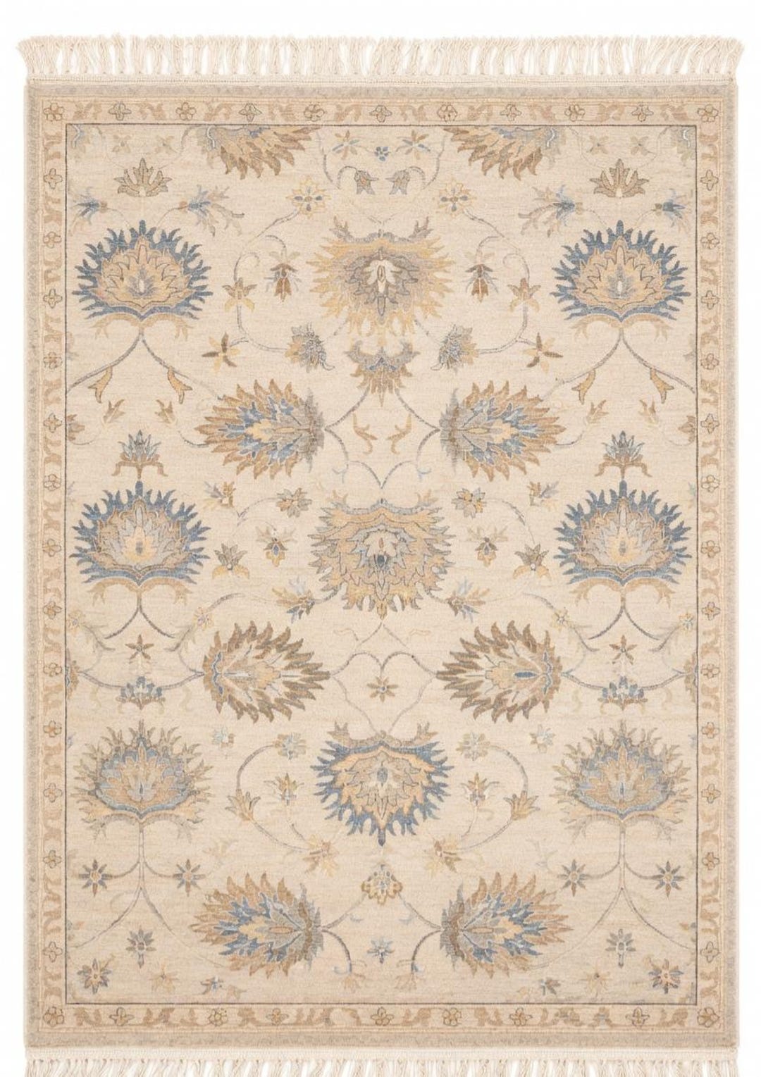 Light Colored Rustic Rugs Rustic Farmhouse Area Rug,neutral Floral Carpet, Vintage Style Living ...