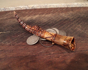 Hand  Carved Antler Black Powder Measure  Muzzleloading