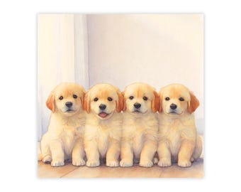 Notatniki Post-it® dla szczeniąt golden retrievera | Urocze karteczki samoprzylepne z motywem psa