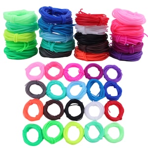 Cordoncini rotondi in gomma/cordoni per gioielli in tubo di silicone di spessore 2 mm di alta qualità da 5 metri 20 colori a scelta immagine 2