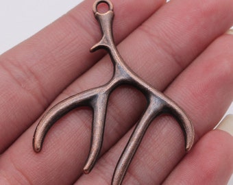 Sale 10pcs 52x41mm filligree antler pendants findings--7 colors for your choose