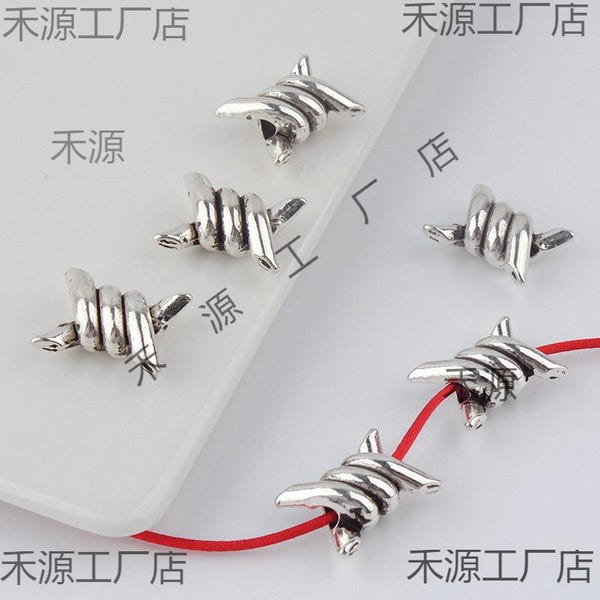 30pcs 16x14mm antiqued silver thorns spacer beads-hole 4mm