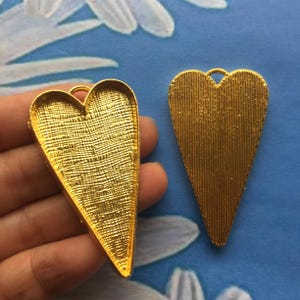 10pcs 52x30mm antiqued silver/antiqued bronze/bright gold/bright silver heart cabochon/cameo blank setting pendants/bezel trays