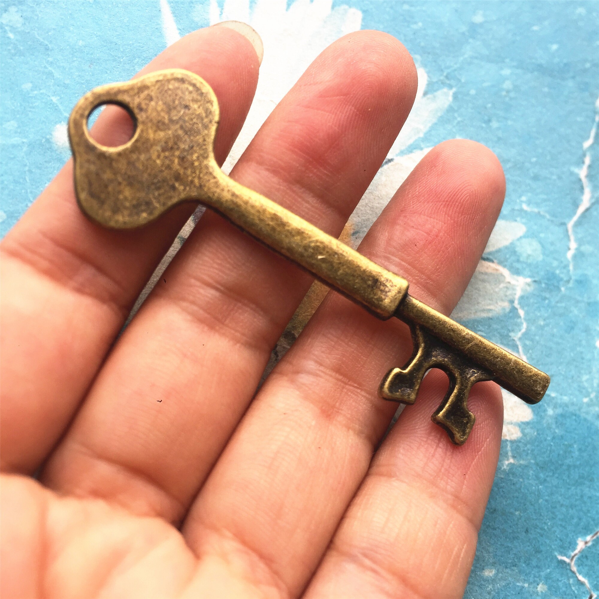 10pc 63x21mm antiqued Bronze key pendant findings Etsy