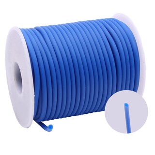 Cordoncino Elastico Per Gioielli In Gomma E PVC - 5 Mm X 10 Metri - Nero, Senza Foro, Su Bobina Di Plastica
