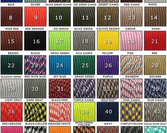 High quality 31 meters 4mm paracord/cords/jewelry diy cords/travelling cords charms findings--98 colors for your choose