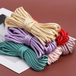 High quality 5 meters 5mm silk rope cords/jewelry diy cords charms findings--27 colors for your choose