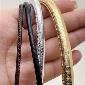 High quality 5 meters 3mm-8mm for your choose 4 colors round faux leather cords/jewelry cords charms findings