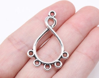 New Style--50pcs 34x22mm antiqued silver infinity 8 charms findings connectors