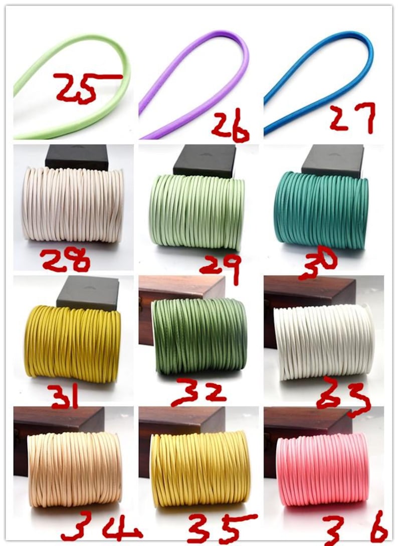 High quality 5 meters 5mm rope cords/jewelry diy cords charms findings--36 colors for your choose image 7