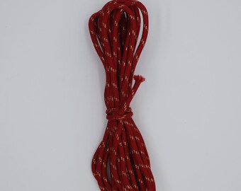 high quality 5 meters 5mm thickness dark red with gold strong Dopamine cords/jewelry diy cords/rope cords