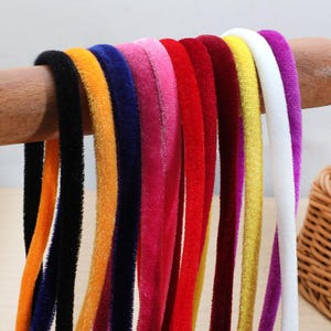 High quality 5 meters 7mm velvet cords/jewelry diy cords charms findings--11colors for your choose