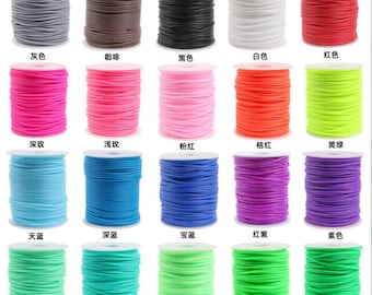 High quality 50 meters(one roll) 2mm thickness silicone Tube Rubber round cords/jewelry cords--20 colors for your choose