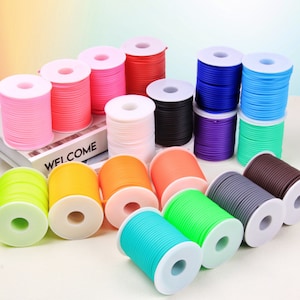 High quality 25 meters 3mm thickness silicone Tube Rubber round cords/jewelry cords