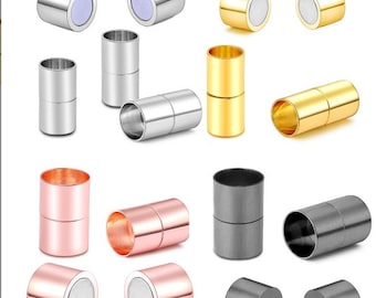 Promotion sale 10 sets 3mm-15mm hole Gold cord end/cord magnetic clasps charms findings--5 colors