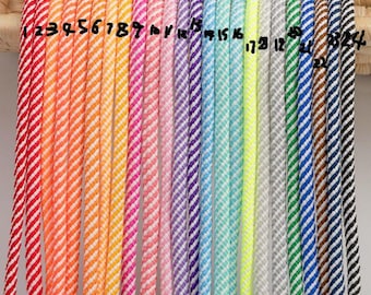 high quality 5 meters 5mm thickness twist jewelry diy cords/rope cords--24 colors for your choose
