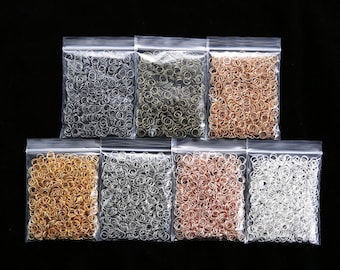 Bulk sale 1000pcs 4mm-10mm opened jump rings charms findings--9 colors for your choose
