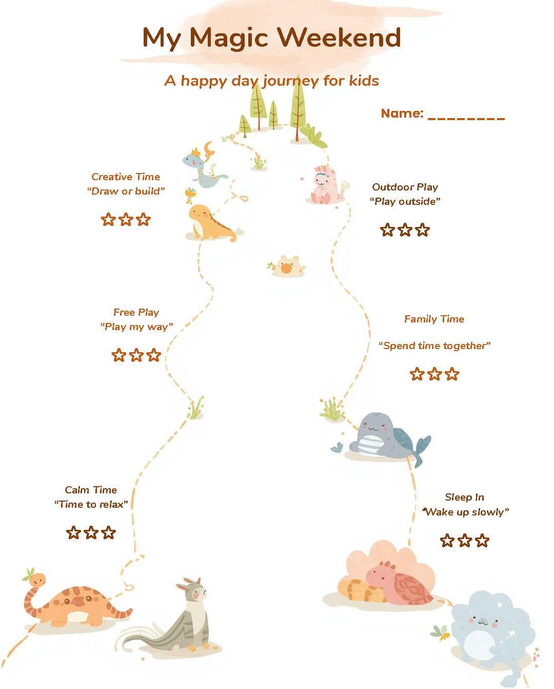 My Magic Weekend Daily Routine Printable for Kids | Visual Weekend ...