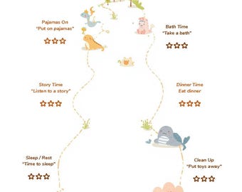 My Magic Night Bedtime Routine Printable for Kids | Visual Night Chart | Toddler & Preschool PDF