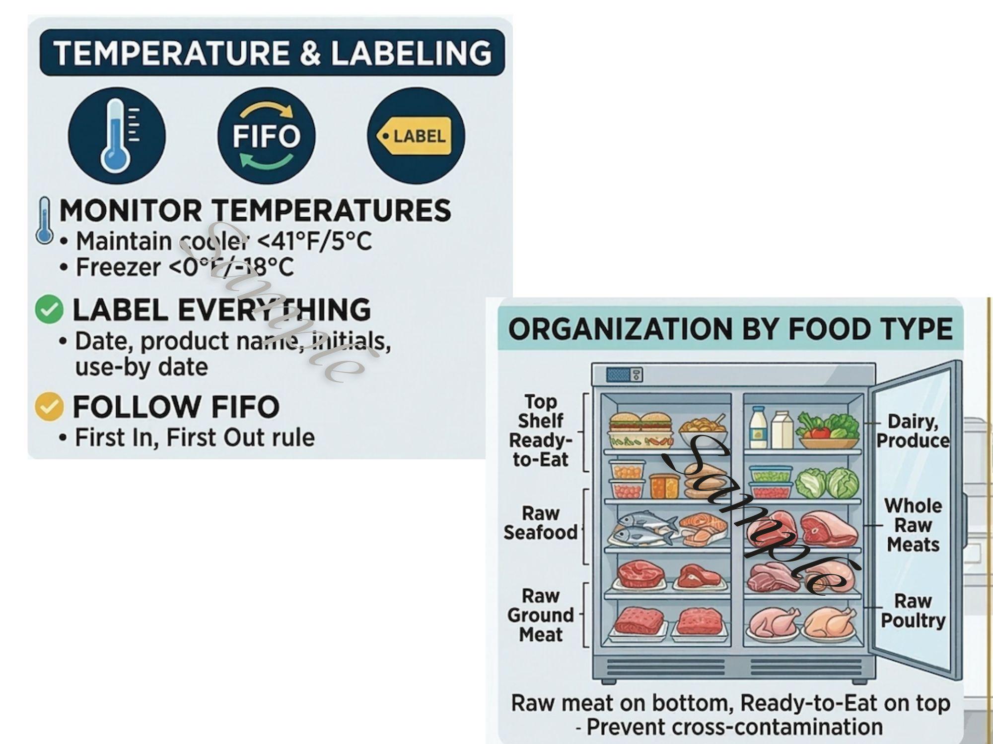 Fifo Kitchen Poster.pdf Proper Food Storage Guidelines Poster, Commercial Kitchen Organization ...