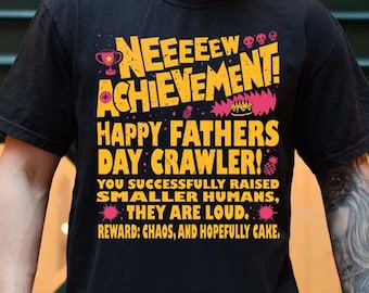 Dungeon Crawler Carl Fathers Day Comfort Colors Shirt, Dad Achievement Tee, DCC Fan Shirts, Funny LitRPG Dad Gift
