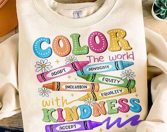 Descarga digital PNG de pinceladas para concienciar sobre el autismo, Adaptar, defender la equidad, regalo para camiseta de profesor de educación especial