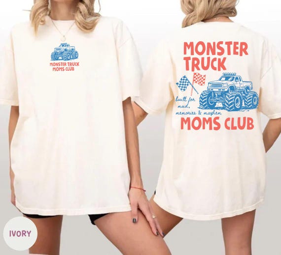 Monster Truck Moms Club Comfort Colors Shirt, Funny Boy Mom Tee, Mother Day Gifts