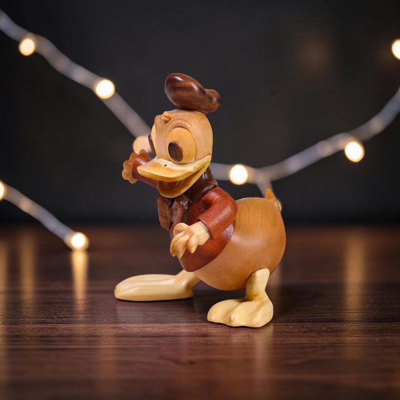 Cartoon Character Home Decor Shelf Display Gift Old Style Mickey Mouse Wooden Figurine image 8