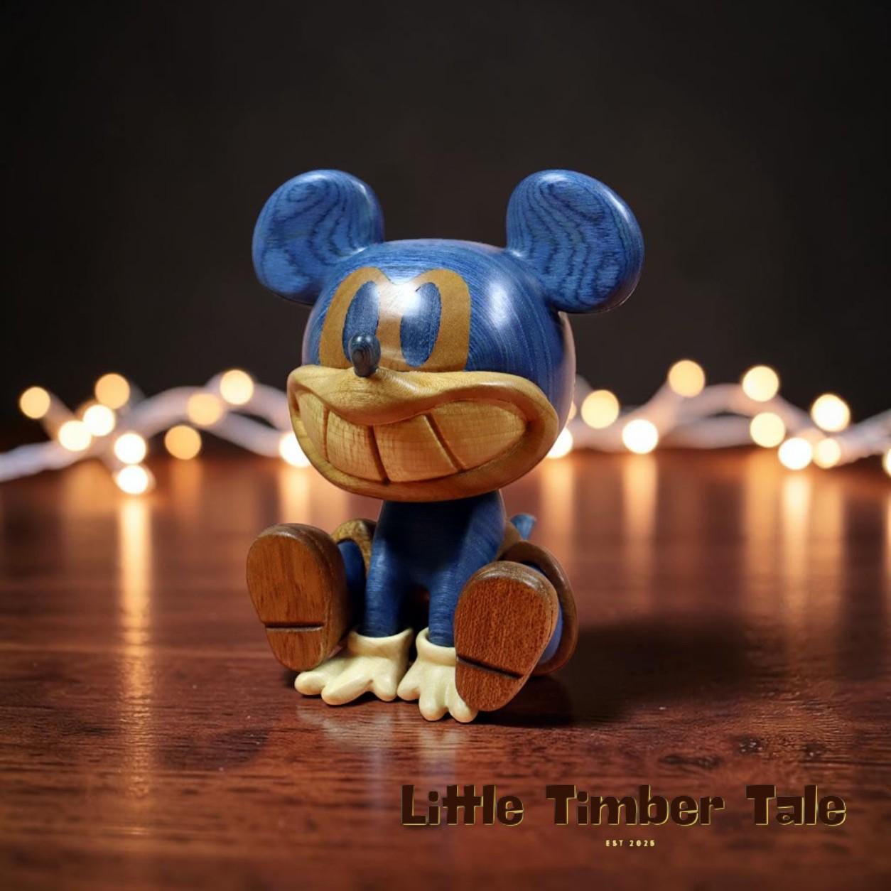 Mickey Mouse Wooden Statue - Etsy