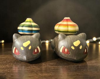 Escultura de madera de Pokémon tallada a mano, regalo coleccionable de Pokémon para fans, figura de Bulbasaur de madera