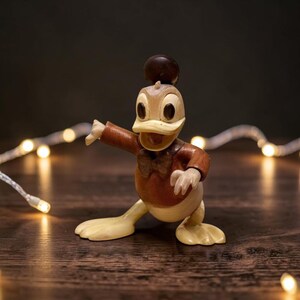 Cartoon Character Home Decor Shelf Display Gift Old Style Mickey Mouse Wooden Figurine image 4