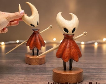 Gamer Gift, Fantasy Figure, Desk Decor, Statue Art Hollow Knight Wooden Figurine, Game Collectible