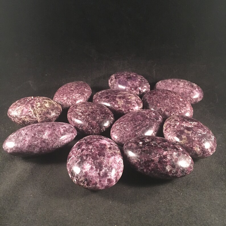 Large Lepidolite Palmstone Worry Stone Pocket stone ETLEPID002