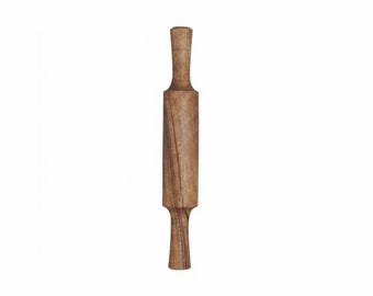 Rodillo de madera artesanal / Belan de 30 cm para roti, chapati y repostería.