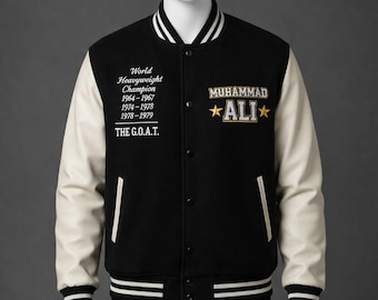 Chaqueta universitaria Muhammad Ali / Chaqueta de boxeador campeón de todos los tiempos