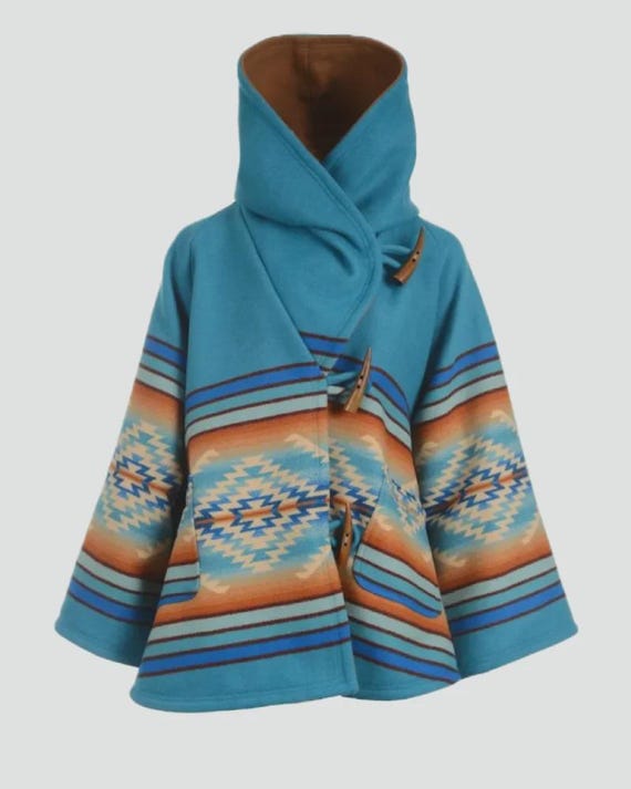Kelly Reilly Yellowstone Coat | Beth Dutton Blue Poncho |  Western Style Cloak