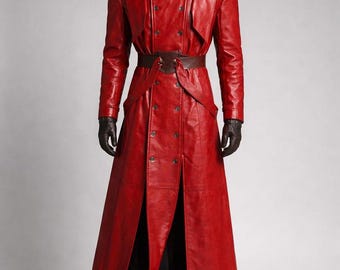 Vash the Stampede Cosplay Long Coat | Trigun Red Trench Coat | Anime Costume For Men