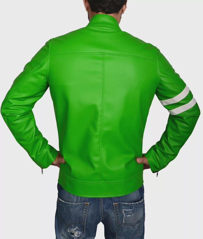 Ben 10 Alien Force Jacket | Mens Green Leather Cosplay Jacket, Ryan ...