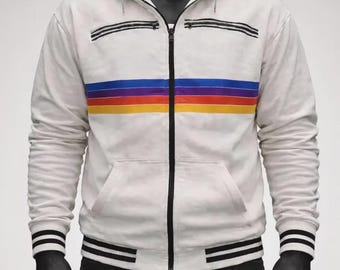 Project Hail Mary Ryan Gosling Rainbow Stripe Zipper Hoodie