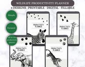 Productivity Digital Planner 2026, Fillable & Printable PDF, Daily Weekly Journal, Focus Tracker, Work Planner, Pomodoro Tracker, To Do List