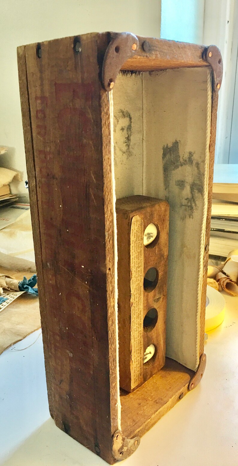 Mixed Media Box Art hidden Love Free Shipping Etsy