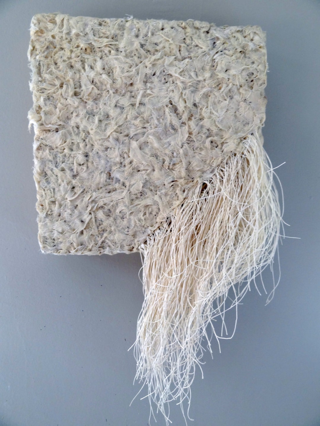 Wall Sculpture in Gauze and Bookbinding Thread Etsy