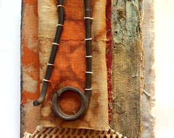 Abstract collage for art collection, and home decor with calm vibe,warm colors