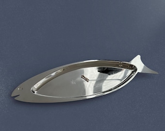 Vintage Italian Fish Platter - Stainless Steel 26"
