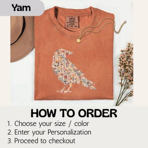Floral Raven Shirt, Botanical Crow Tee, Wildflower Bird Design, Nature Lover Gift, Boho Cottagecore Top, Comfort Colors Aesthetic

Floral