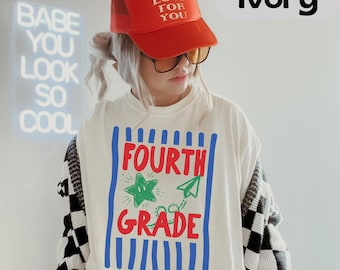 Fourth Grade Shirt, Comfort Colors Back to School Tee, 4th Grade Teacher Team, First Day of School, Kids School Shirt, Matching Tee