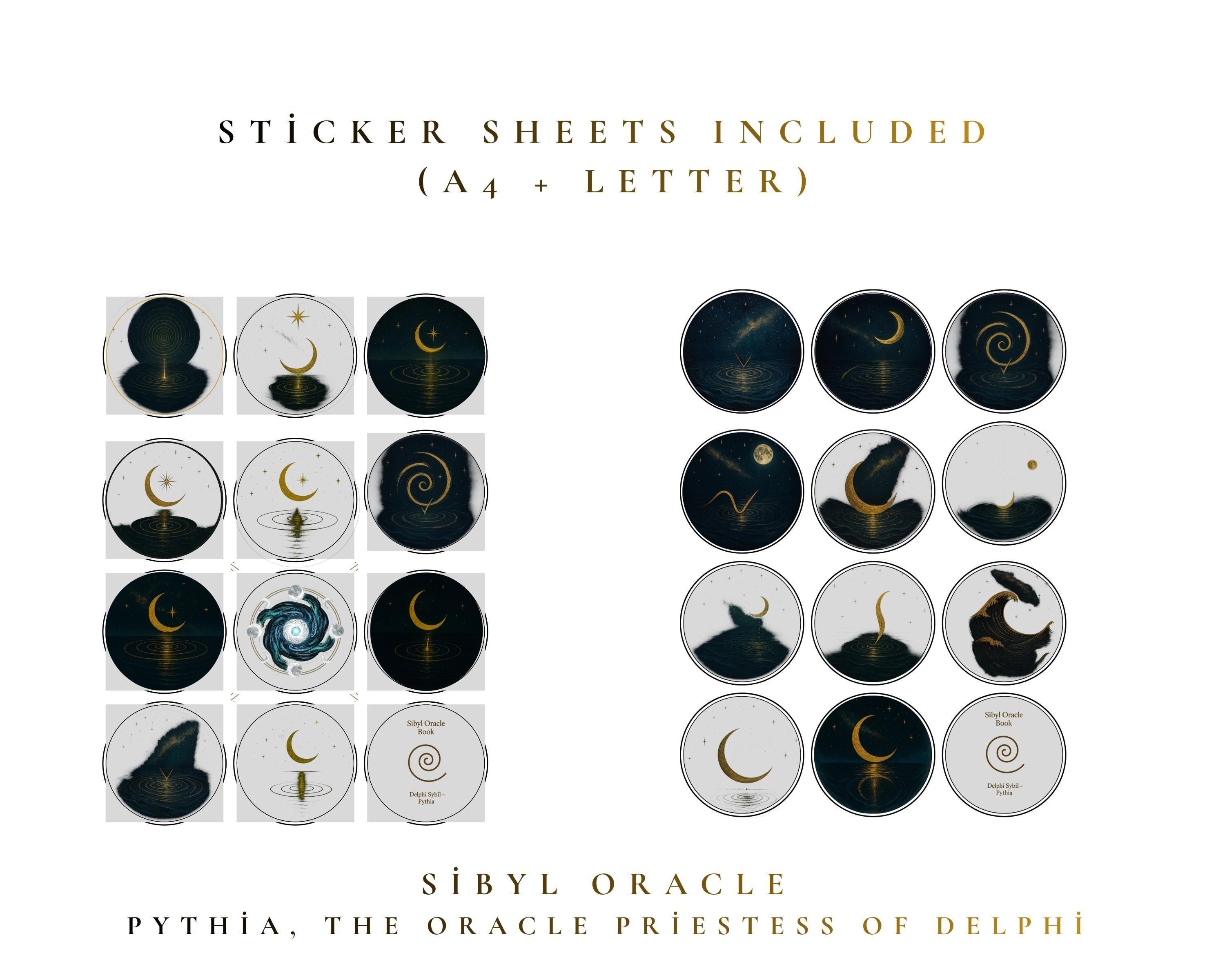 Oracle Sticker Transparent Sibyl Pythia — Oracle Stickers (digital PNG) - Etsy